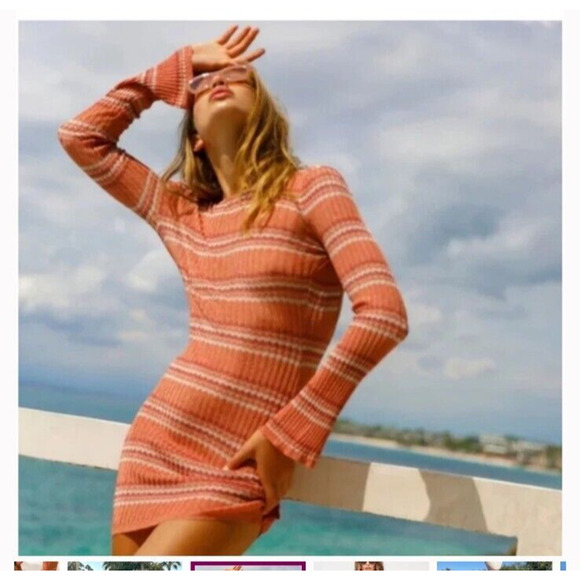 NEW L SPACE Revolve Waloma Mini Tunic Dress Swimsuit Cover Up Shimmer Large $165 - Picture 2 of 10